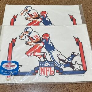 Vintage NFL Paper Placemats (sealed)